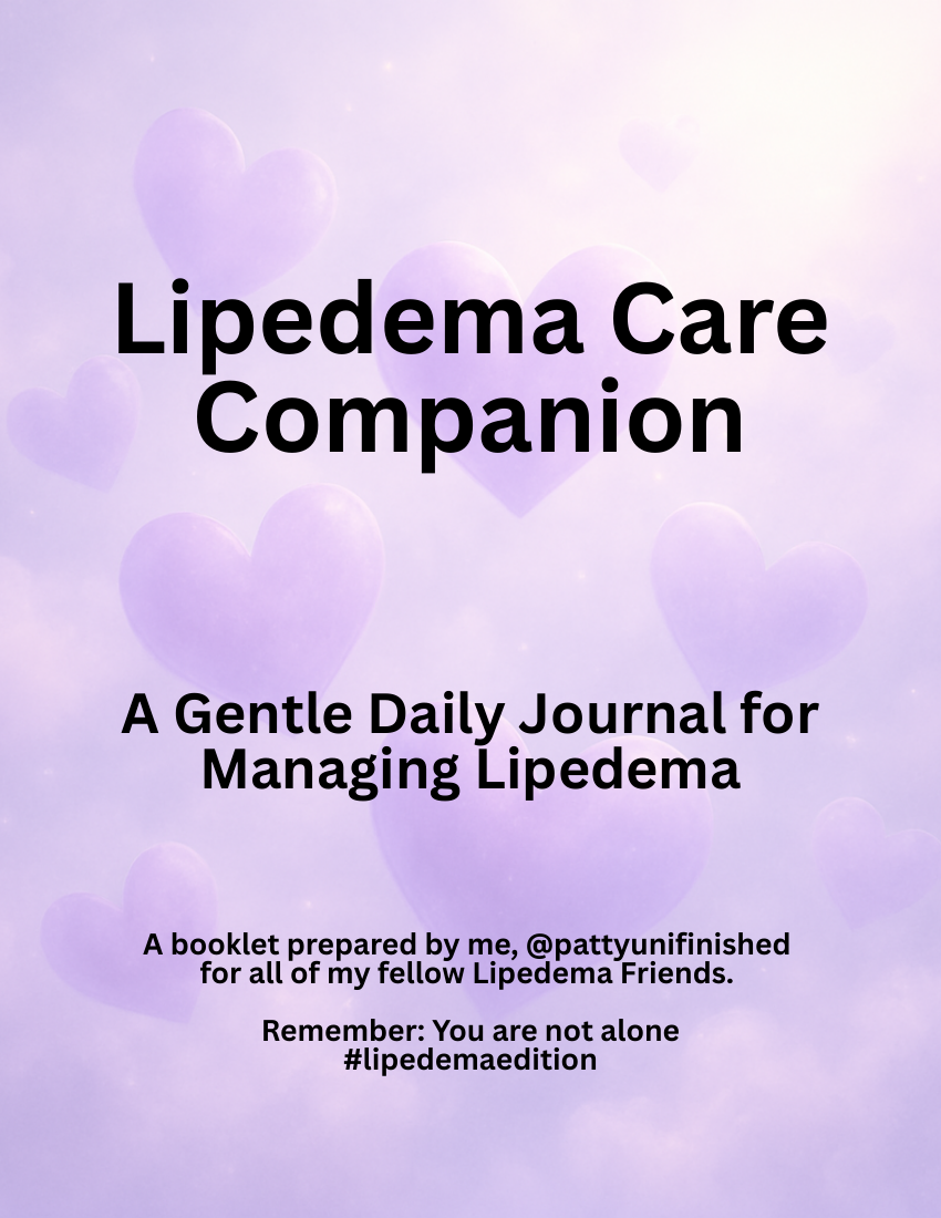 Lipedema Care Companion book cover — soft lavender with hearts